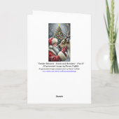 サンタとトナカイ、雪林、クリスマスツリー6 シーズンカード (裏面)