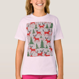 サンタとトナカイ Tシャツ