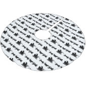 サンタとドッグスリーで北極リノプリント ブラッシュドポリエステルツリースカート (アングル)