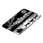 サンタとドッグスリーで北極リノプリント マグネット (左側)