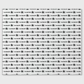 サンタとドッグスリーで北極リノプリント ラッピングペーパー (フラット)