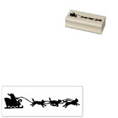 サンタとドッグスリーで北極リノプリント ラバースタンプ (押印)