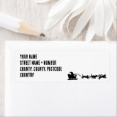 サンタとドッグスリーで北極リノプリント ラベル (インサイチュ)