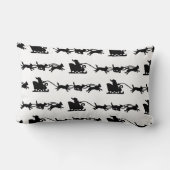 サンタとドッグスリーで北極リノプリント ランバークッション (裏面)