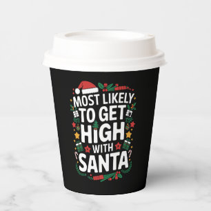 サンタとハイになる可能性大 クリスマスのお揃い 紙コップ