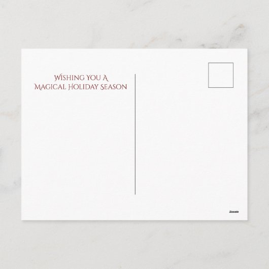 サンタとハートフルムーンビーチメリークリスマス シーズンポストカード (裏面)