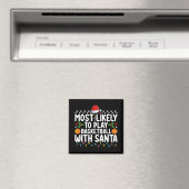 サンタとバスケをする可能性大 クリスマス マグネット (インサイチュ (食洗機))