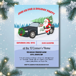 サンタとパトカーのクリスマス 招待状