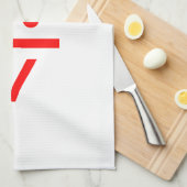 サンタとヒゲのクリスマスエモティコン キッチンタオル (四つ折り)