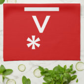 サンタとヒゲのクリスマスエモティコン キッチンタオル (折り畳み)