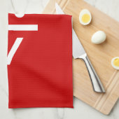 サンタとヒゲのクリスマスエモティコン キッチンタオル (四つ折り)