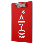 サンタとヒゲのクリスマスエモティコン クリップボード (左)