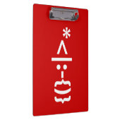 サンタとヒゲのクリスマスエモティコン クリップボード (右)