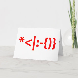 サンタとヒゲのクリスマスエモティコン シーズンカード