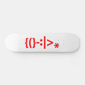 サンタとヒゲのクリスマスエモティコン スケートボード (横)