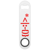 サンタとヒゲのクリスマスエモティコン スピード栓抜き (正面)