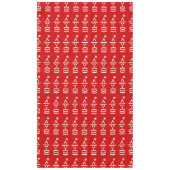 サンタとヒゲのクリスマスエモティコン テーブルクロス (正面)