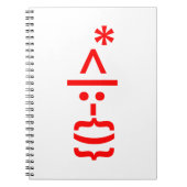サンタとヒゲのクリスマスエモティコン ノートブック (正面)