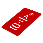 サンタとヒゲのクリスマスエモティコン マグネット (左側)