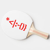 サンタとヒゲのクリスマスエモティコン 卓球ラケット (横)