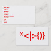 サンタとヒゲのクリスマスエモティコン 名刺 (正面/裏面)