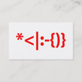 サンタとヒゲのクリスマスエモティコン 名刺 (裏面)