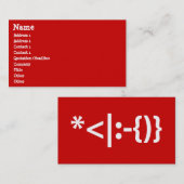 サンタとヒゲのクリスマスエモティコン 名刺 (正面/裏面)