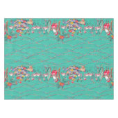 サンタとフラミンゴスのトロピカルクリスマスマン テーブルクロス (正面(横))