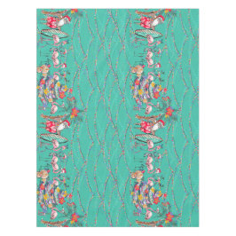 サンタとフラミンゴスのトロピカルクリスマスマン テーブルクロス