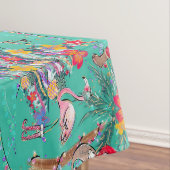 サンタとフラミンゴスのトロピカルクリスマスマン テーブルクロス (インサイチュ)
