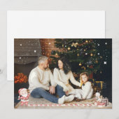 サンタとプレゼントの付いたパーソナライズされたクリスマスカード 招待状 (正面/裏面)