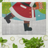 サンタとプレゼント キッチンタオル (折り畳み)
