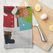 サンタとプレゼント キッチンタオル (四つ折り)