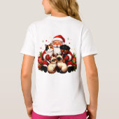 サンタとペットと過ごす温かなクリスマス Tシャツ (裏面)
