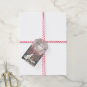 サンタとホッキョクグマ ギフトタグ (より糸付き)