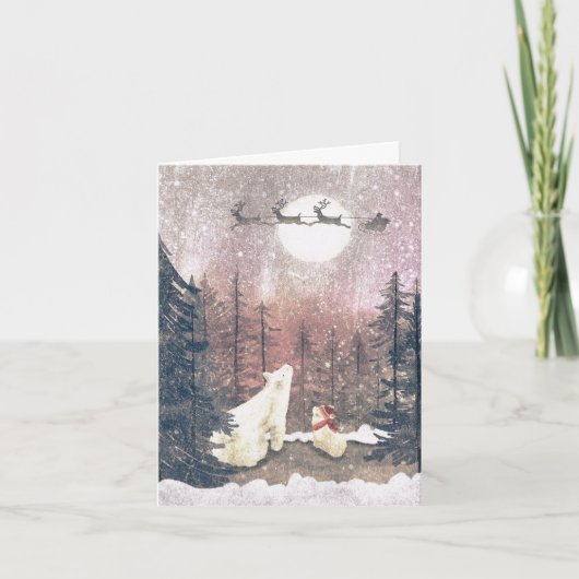 サンタとホッキョクグマ シーズンカード (正面)