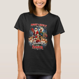サンタとボウリング Tシャツ