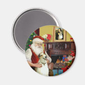 サンタとボルゾイ マグネット (正面/裏面)