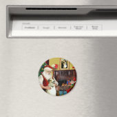 サンタとボルゾイ マグネット (インサイチュ (食洗機))