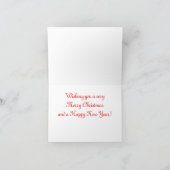 サンタとポーラーベアのクリスマスグリーティングカード カード (内部)