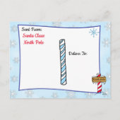 サンタとマスクのエルフのサンタからの手紙はがき シーズンポストカード (裏面)