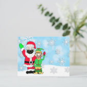 サンタとマスクのエルフの手紙 サンタからの手紙の空白 シーズンポストカード (スタンド正面)