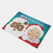 サンタとミセスクロースの聖降誕祭 ドアマット (アングル)