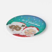 サンタとミセスクロースの聖降誕祭 ペーパープレート (アングル)