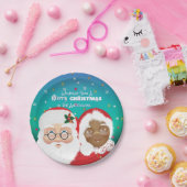 サンタとミセスクロースの聖降誕祭 ペーパープレート (パーティー)