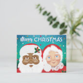 サンタとミセスクロースの聖降誕祭 ポストカード (スタンド正面)