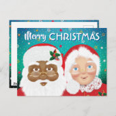 サンタとミセスクロースの聖降誕祭 ポストカード (正面/裏面)
