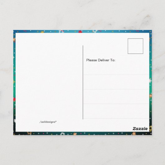 サンタとミセスクロースの聖降誕祭 ポストカード (裏面)