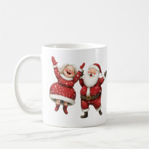 サンタとミセスクロース台本の名前メリークリスマス コーヒーマグカップ