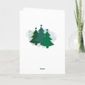 サンタとミセスクロース踊り-おもしろいカード カード (裏面)